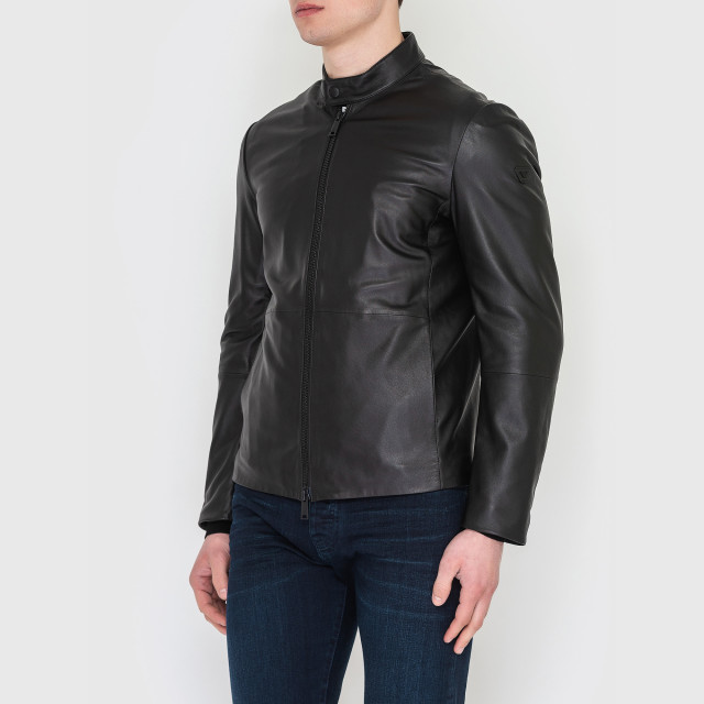 Шкіряна куртка Emporio Armani