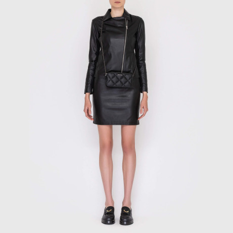 Юбка кожаная Emporio Armani