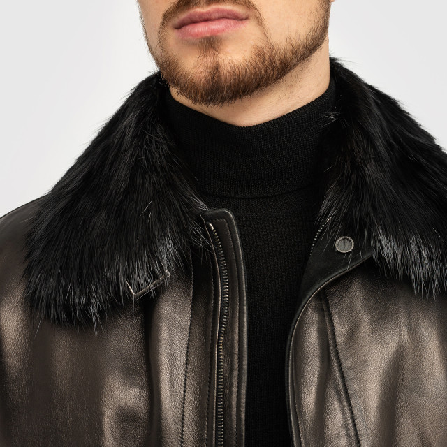 Куртка кожаная Salvatore Ferragamo