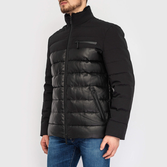 Пуховик шкіряний  Armani 