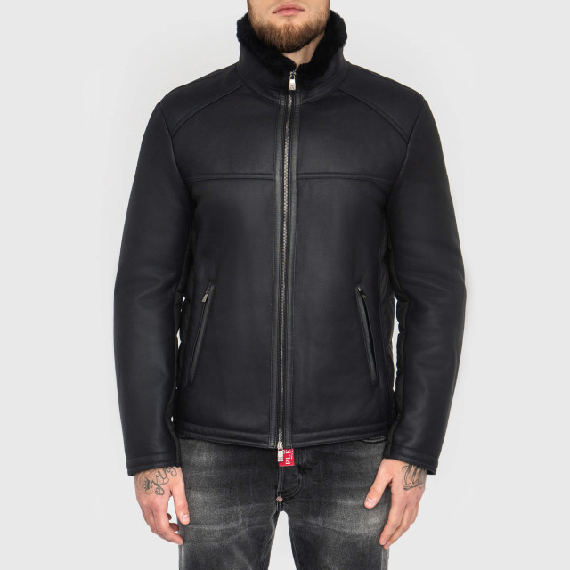 Пуховик шкіряний Corneliani
