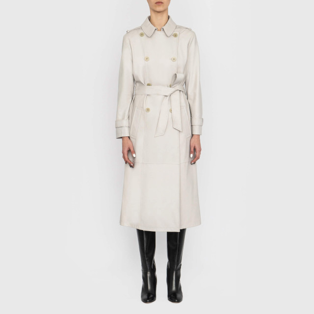 Плащ кожаный Emporio Armani