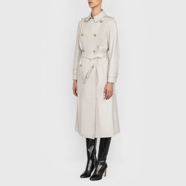 Плащ кожаный Emporio Armani
