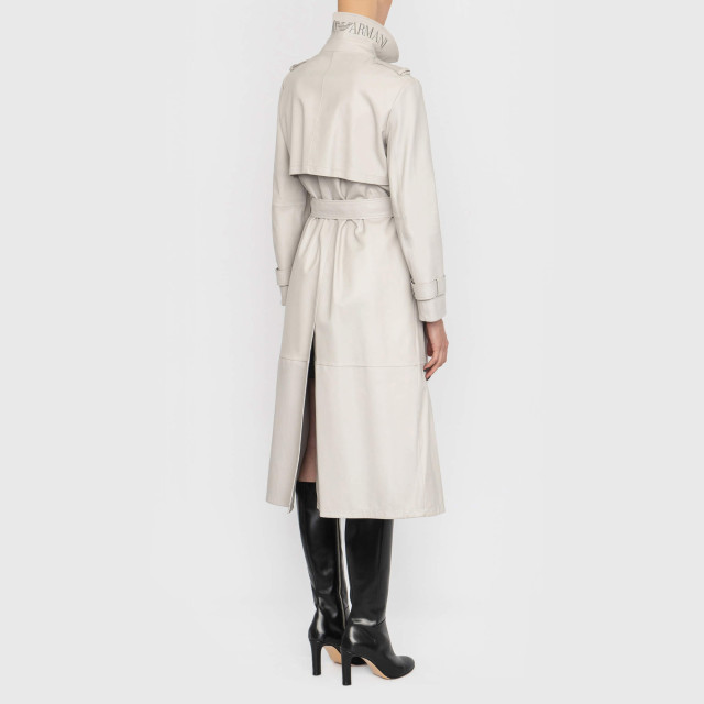 Плащ кожаный Emporio Armani