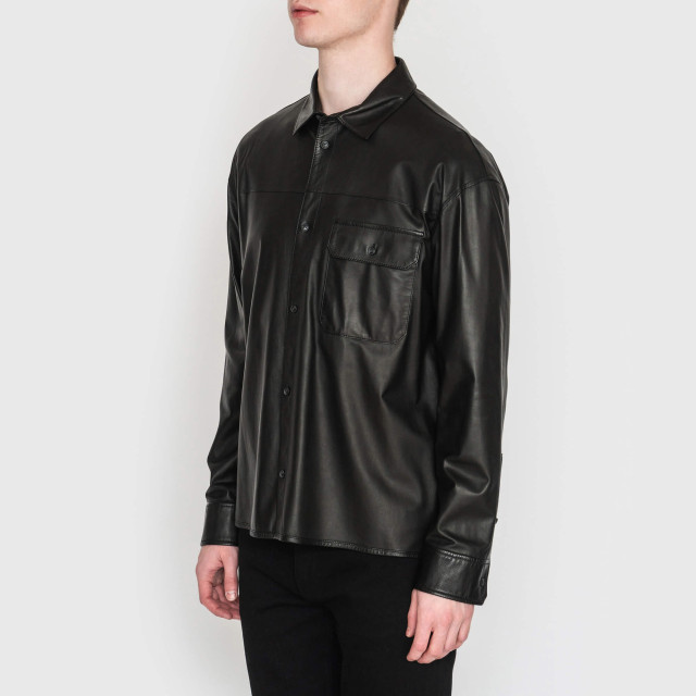 Рубашка кожаная Emporio Armani