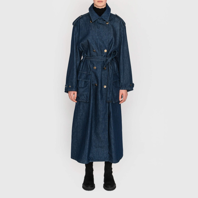 Плащ из денима Emporio Armani