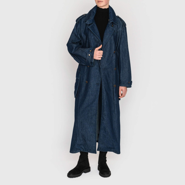 Плащ из денима Emporio Armani