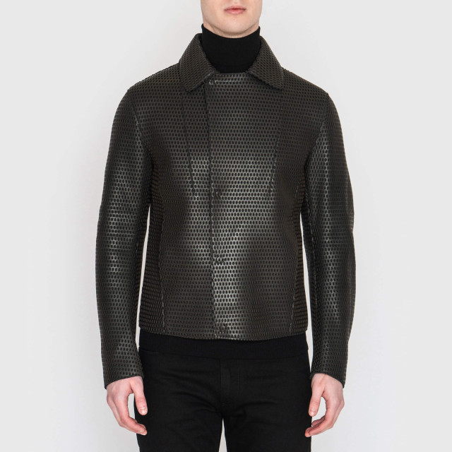 Куртка кожаная  Emporio Armani   