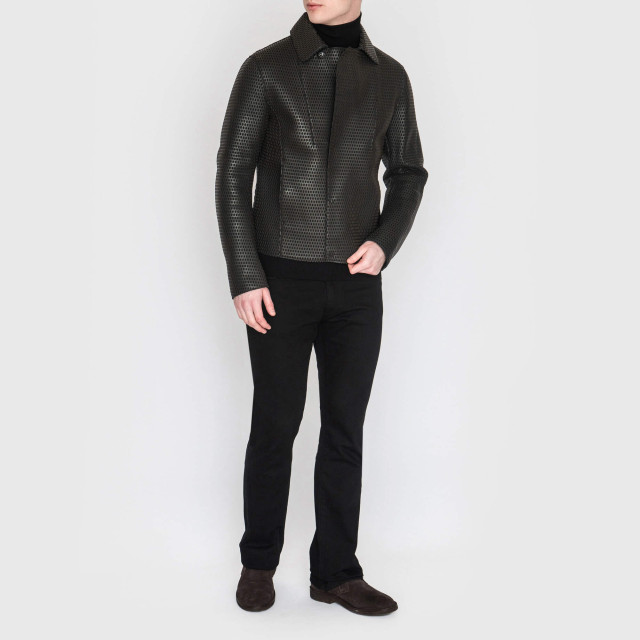Куртка кожаная  Emporio Armani   