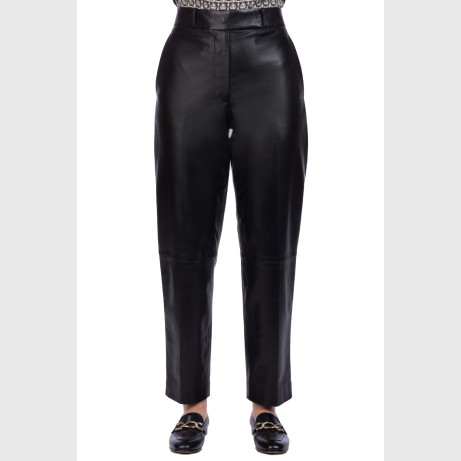 Брюки из кожи Salvatore Ferragamo