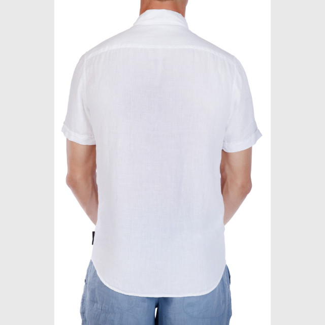 Сорочка лляна з коротким рукавом Emporio Armani 
